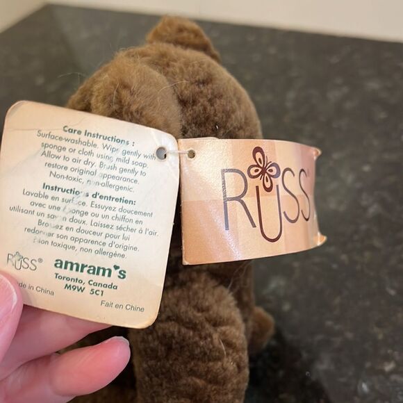 Bixby brown Teddy Bear vintage plush RUSS BERRIE - Picture 9 of 11